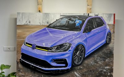 Golf MK7.5 acrílico sobre lienzo