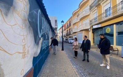 El Carnaval de Herencia, protagonista del nuevo mural en el centro de la localidad